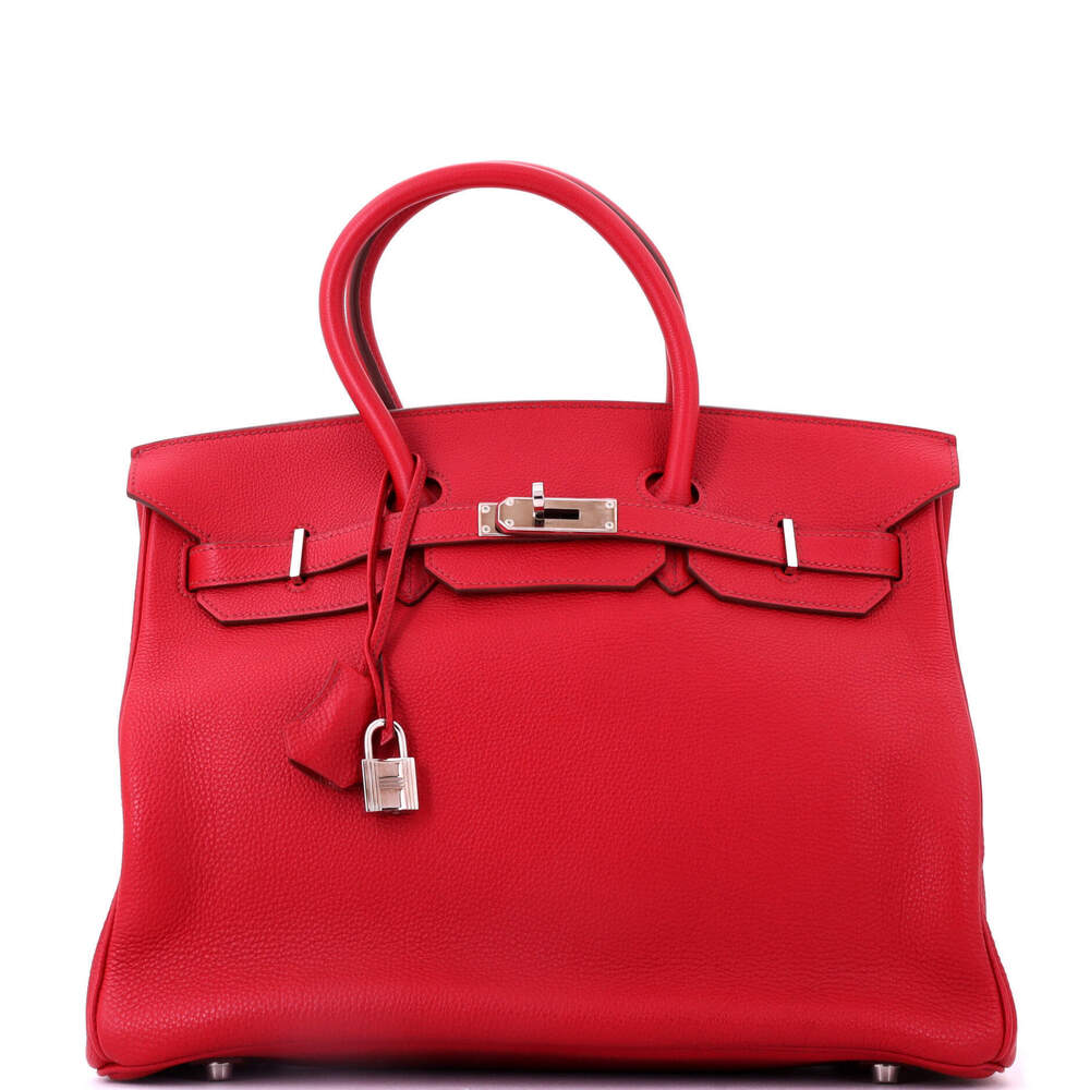 Hermes Birkin 35 Red Vache Trekking with Palladium Hardware